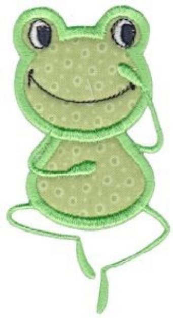 Picture of Applique Happy Frog Machine Embroidery Design