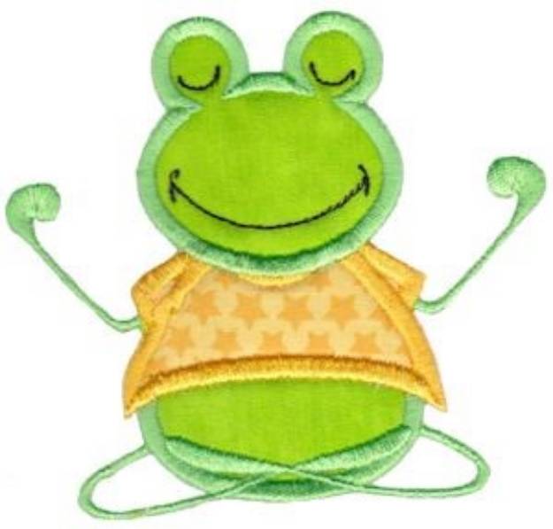 Picture of Yoga Frog Machine Embroidery Design