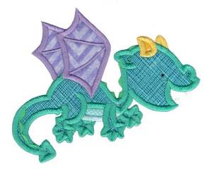 Picture of Dragon Applique Machine Embroidery Design