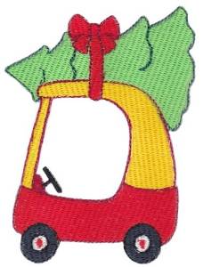 Picture of Tree On Car Machine Embroidery Design