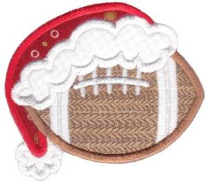 Picture of Xmas Football Applique Machine Embroidery Design