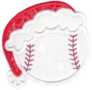 Picture of Applique Xmas Baseball Machine Embroidery Design