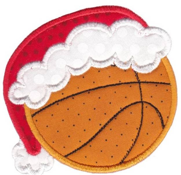 Picture of Applique Basketball Machine Embroidery Design