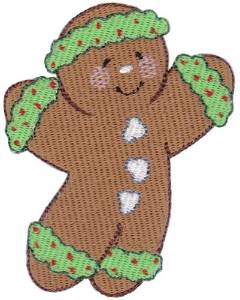 Picture of Happy Gingerbread Machine Embroidery Design