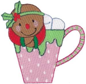 Picture of Gingerbread Cup Machine Embroidery Design