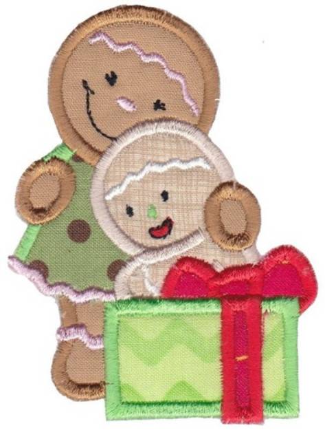 Picture of Applique Gingerbread Girls Machine Embroidery Design