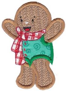Picture of Xmas Gingerbread Applique Machine Embroidery Design