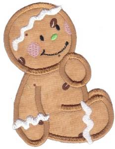 Picture of Xmas Applique Gingerbread Machine Embroidery Design