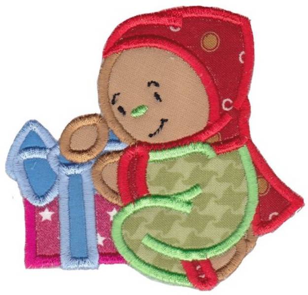 Picture of Applique Gift & Gingerbread Machine Embroidery Design