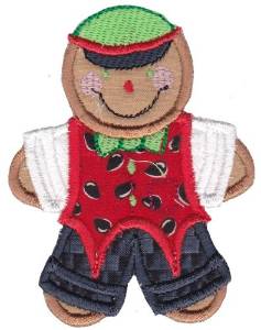 Picture of Applique Gingerbread Man Machine Embroidery Design