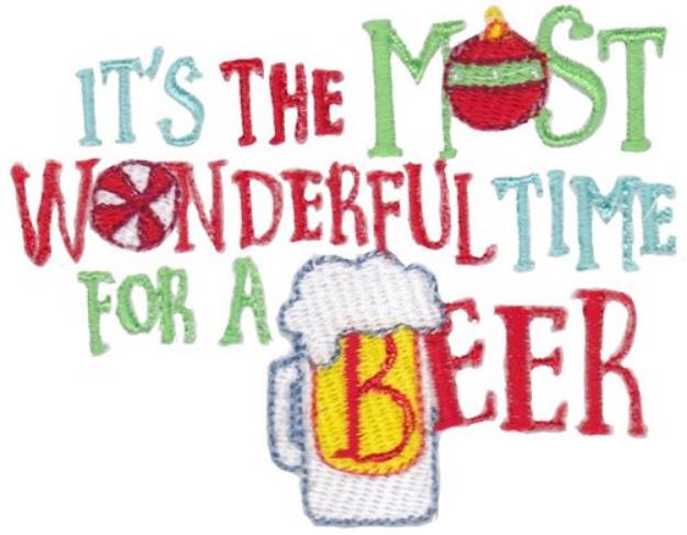 Picture of Time For A Beer Machine Embroidery Design