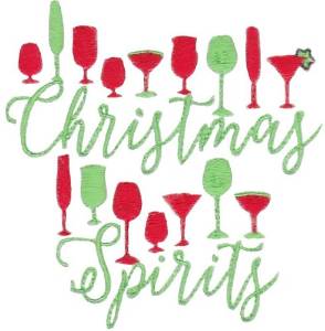 Picture of Christmas Spirits Machine Embroidery Design