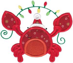 Picture of Xmas Lobster Machine Embroidery Design