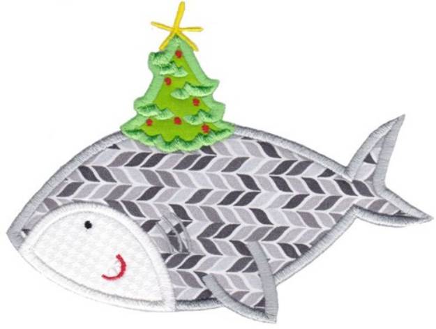 Picture of Xmas Shark Machine Embroidery Design