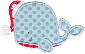 Picture of Xmas Whale Machine Embroidery Design