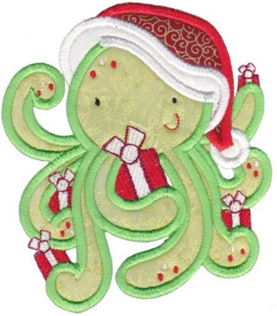 Picture of Xmas Octopus Machine Embroidery Design