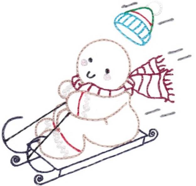Picture of Gingerbread Sled Machine Embroidery Design