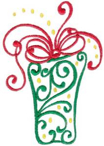 Picture of Swirly Gift Machine Embroidery Design