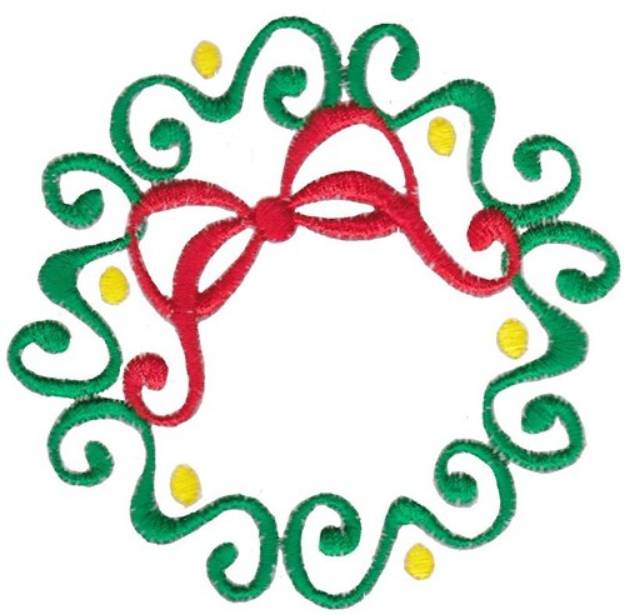 Picture of Swirly Wreath Machine Embroidery Design