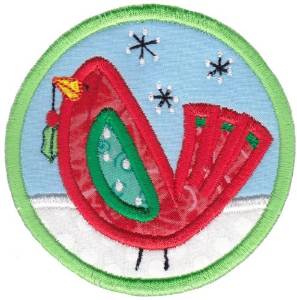Picture of Coaster Bird Applique Machine Embroidery Design