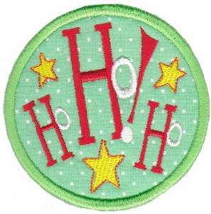 Picture of Ho Ho Ho Coaster Machine Embroidery Design