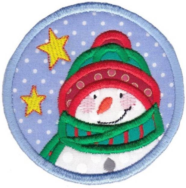 Picture of Snowman Coaster Machine Embroidery Design
