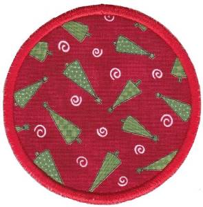 Picture of Xmas Tree Coaster Machine Embroidery Design