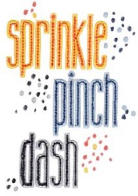 Picture of Sprinkle Pinch Dash Machine Embroidery Design