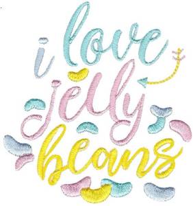 Picture of Love Jelly Beans Machine Embroidery Design