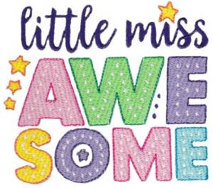 Picture of Miss Awesome Machine Embroidery Design