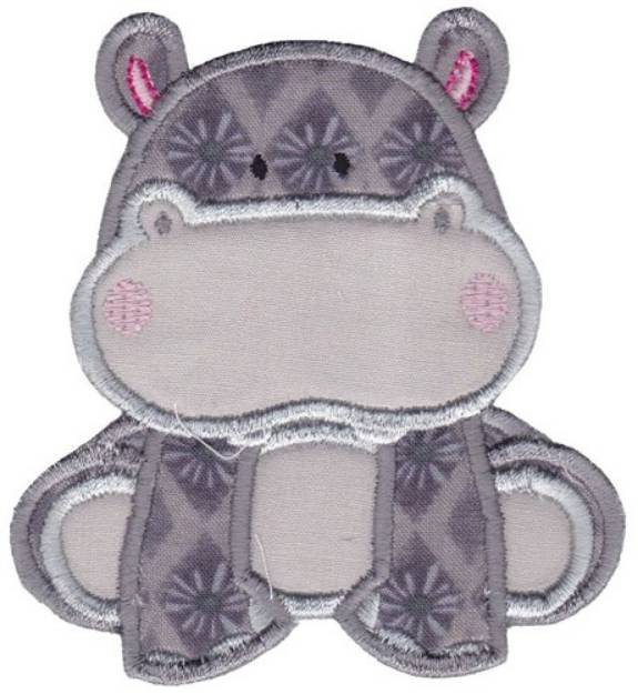 Picture of Hippos Applique Machine Embroidery Design
