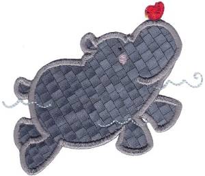 Picture of Applique Hippos Machine Embroidery Design