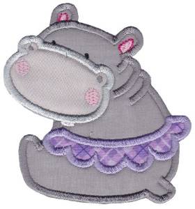 Picture of Hippo Applique Machine Embroidery Design