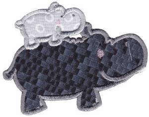 Picture of Hippo Baby Machine Embroidery Design