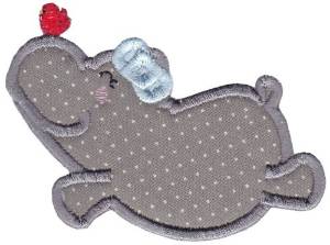 Picture of Hippo & Red Bird Machine Embroidery Design