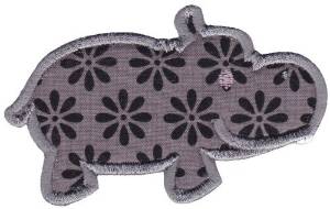 Picture of Hippos Applique Machine Embroidery Design
