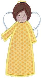 Picture of Yellow Angel Applque Machine Embroidery Design