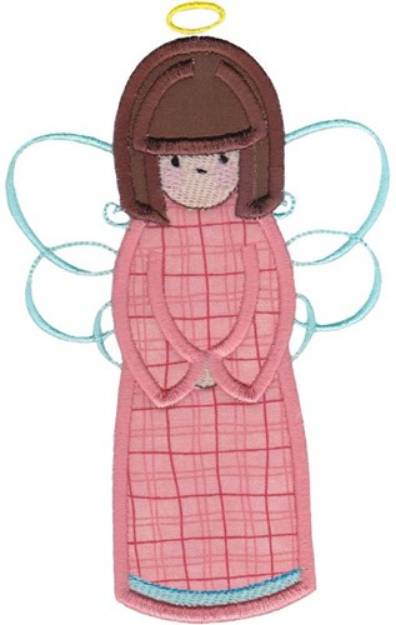 Picture of Pink Angel Applique Machine Embroidery Design