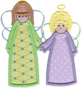 Picture of Angels Applique Machine Embroidery Design