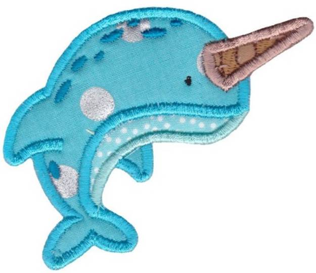 Picture of Narwhale Applique Machine Embroidery Design