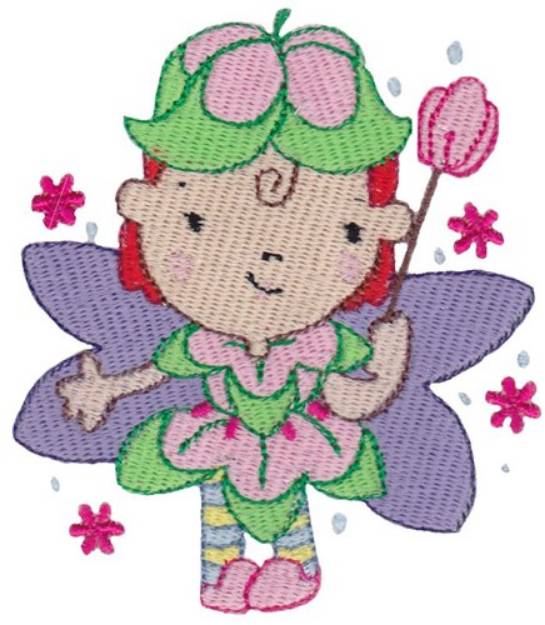 Picture of Tulip Fairy Machine Embroidery Design