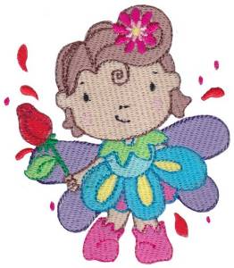 Picture of Rose Fairy Machine Embroidery Design