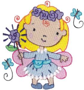 Picture of Butterfly Fairy Machine Embroidery Design