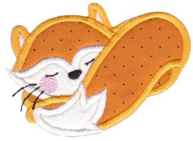 Picture of Sleepy Fox Machine Embroidery Design
