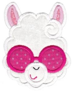 Picture of Llama Head Applique Machine Embroidery Design