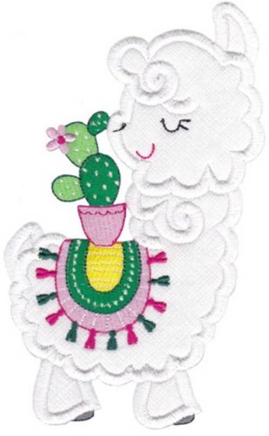 Picture of Llama & Cactus Machine Embroidery Design