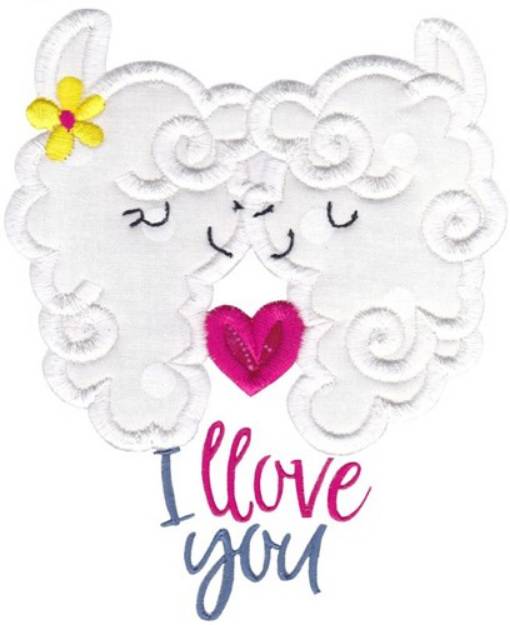 Picture of I Llove You Machine Embroidery Design