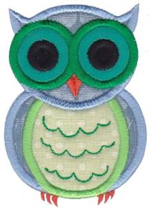 Picture of Applique Owl Machine Embroidery Design
