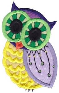 Picture of Gren Eye Owl Machine Embroidery Design