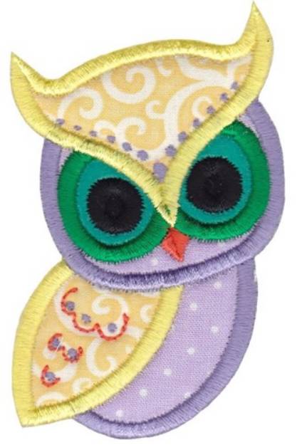 Picture of Purple Owl Machine Embroidery Design